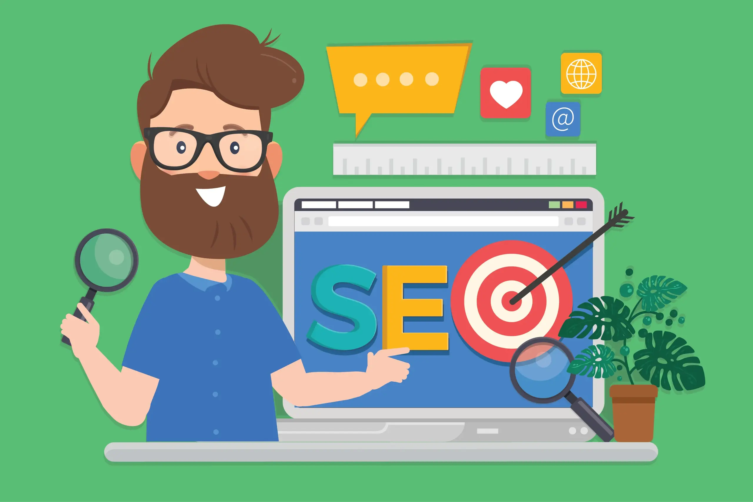 Experto en SEO con gráficos digitales