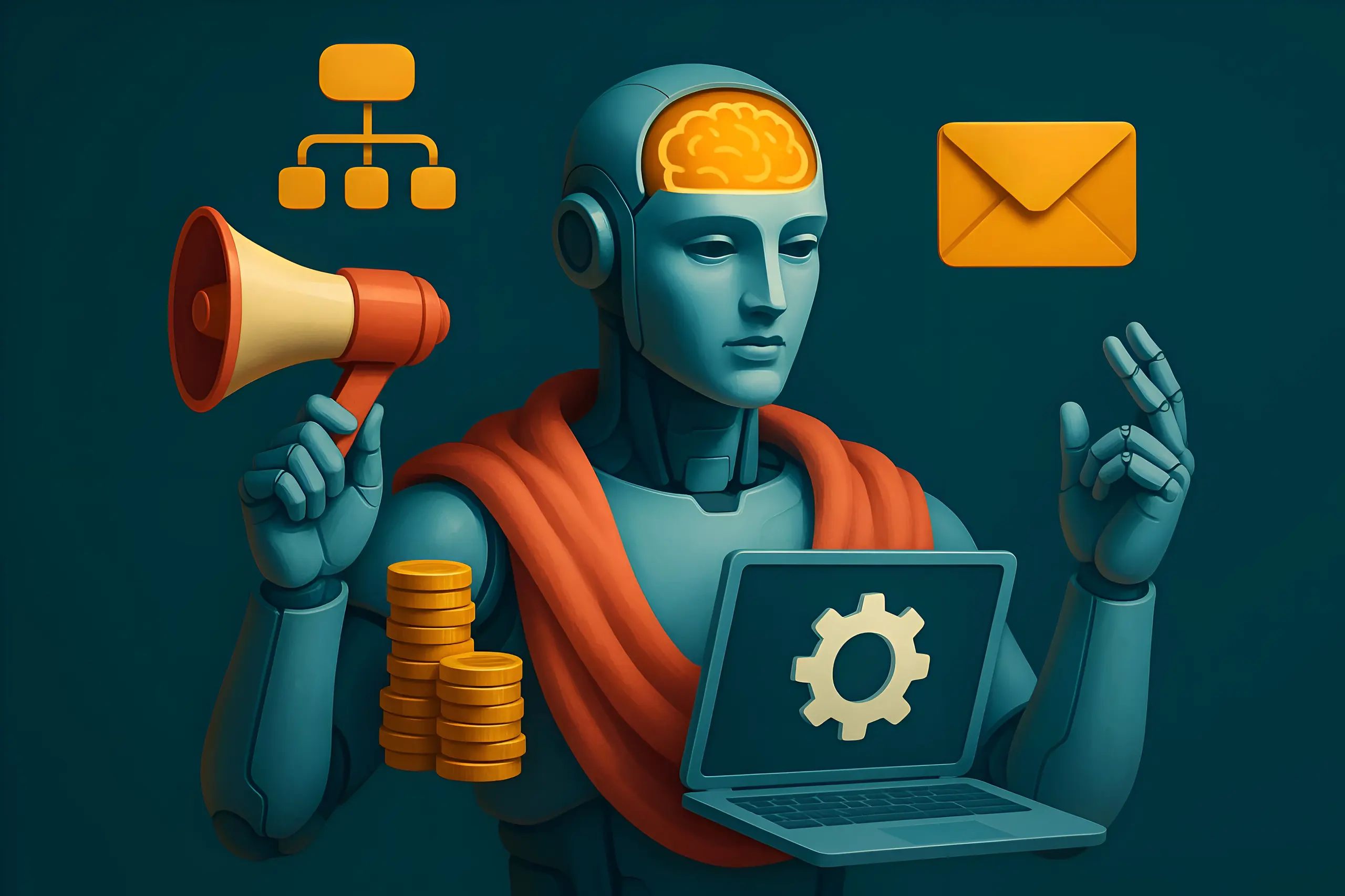Robot using digital communication tools