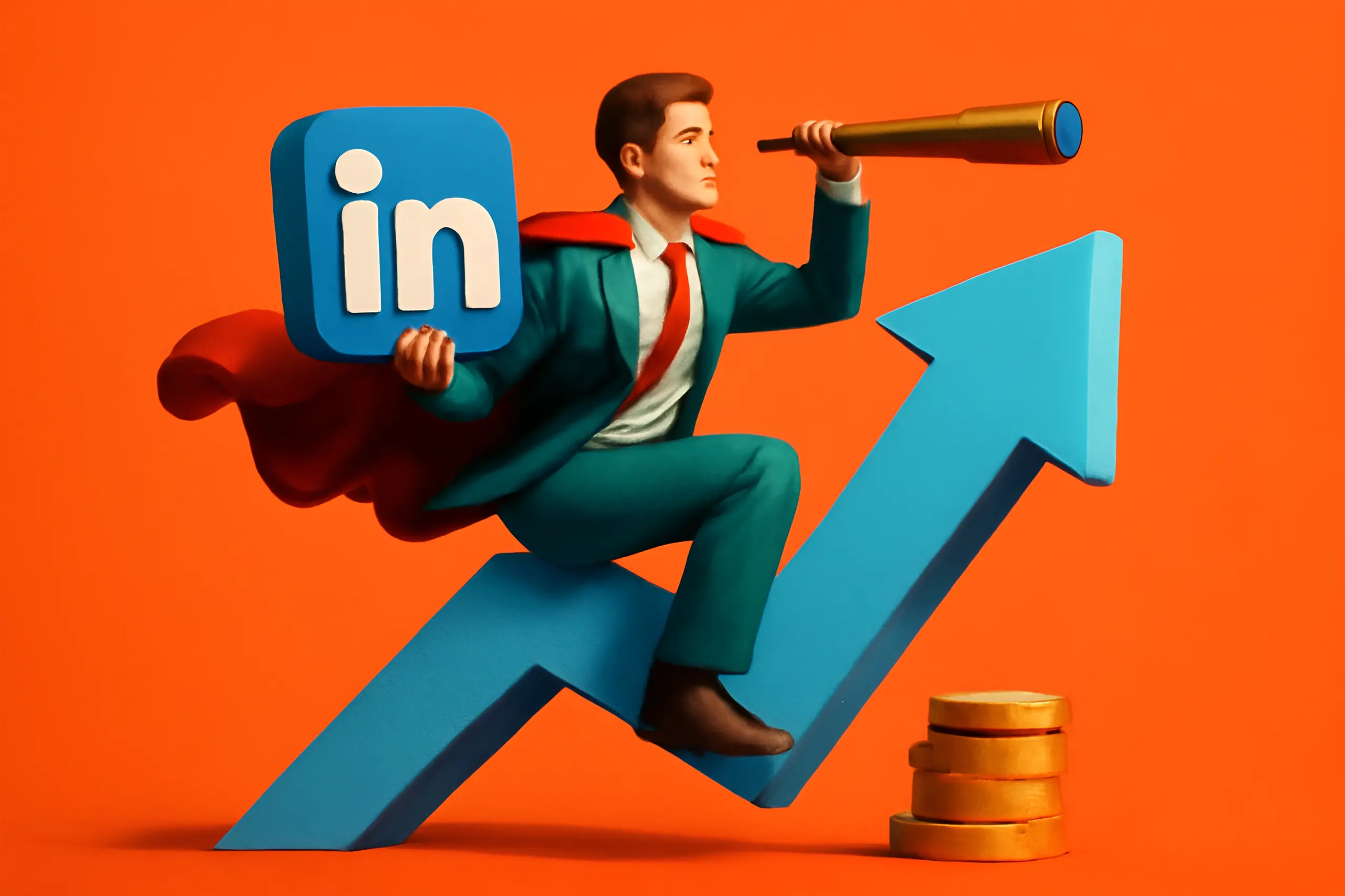 Illustration av en LinkedIn-tillväxtstrategi