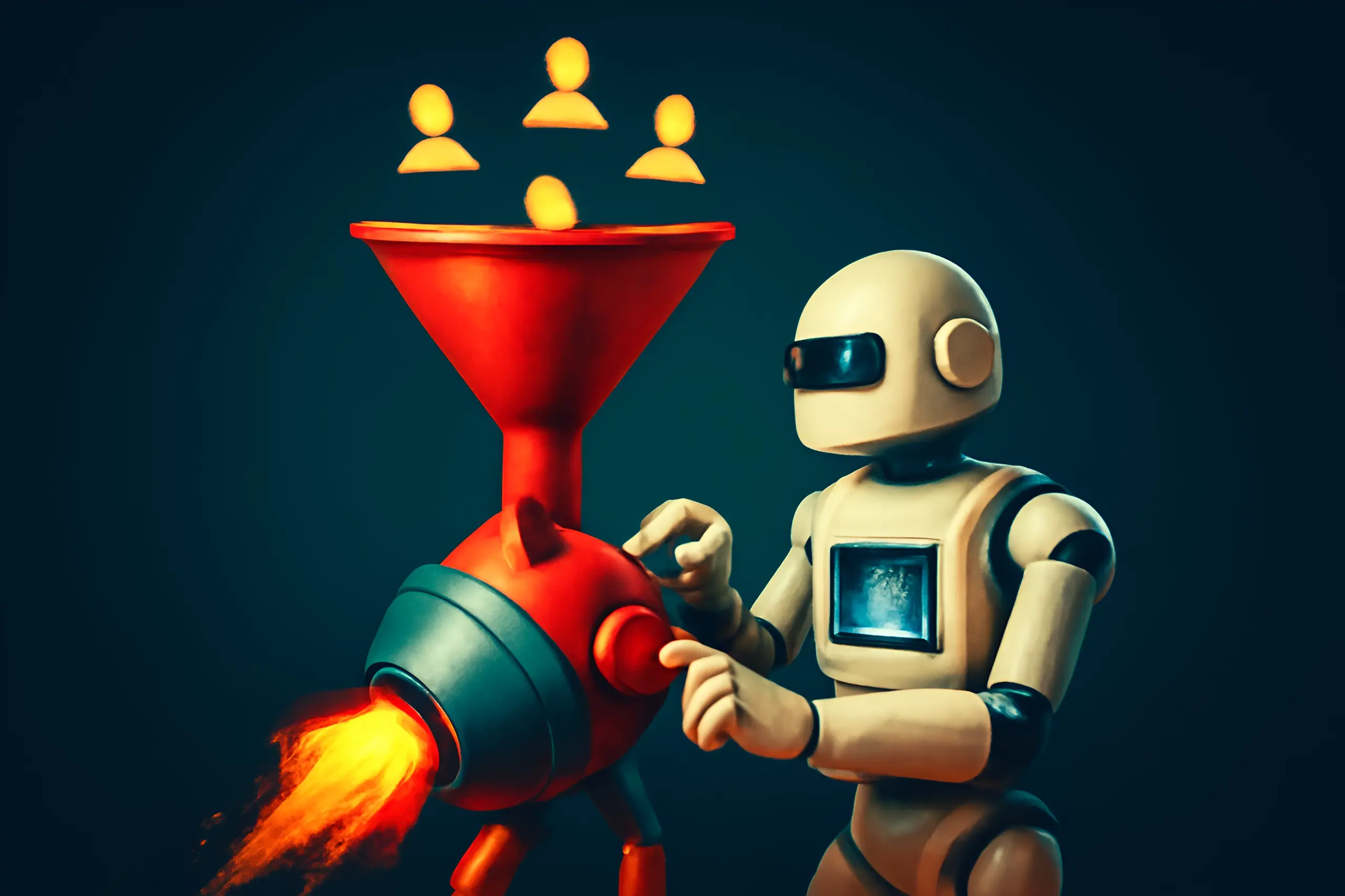 Robot user data funnel
