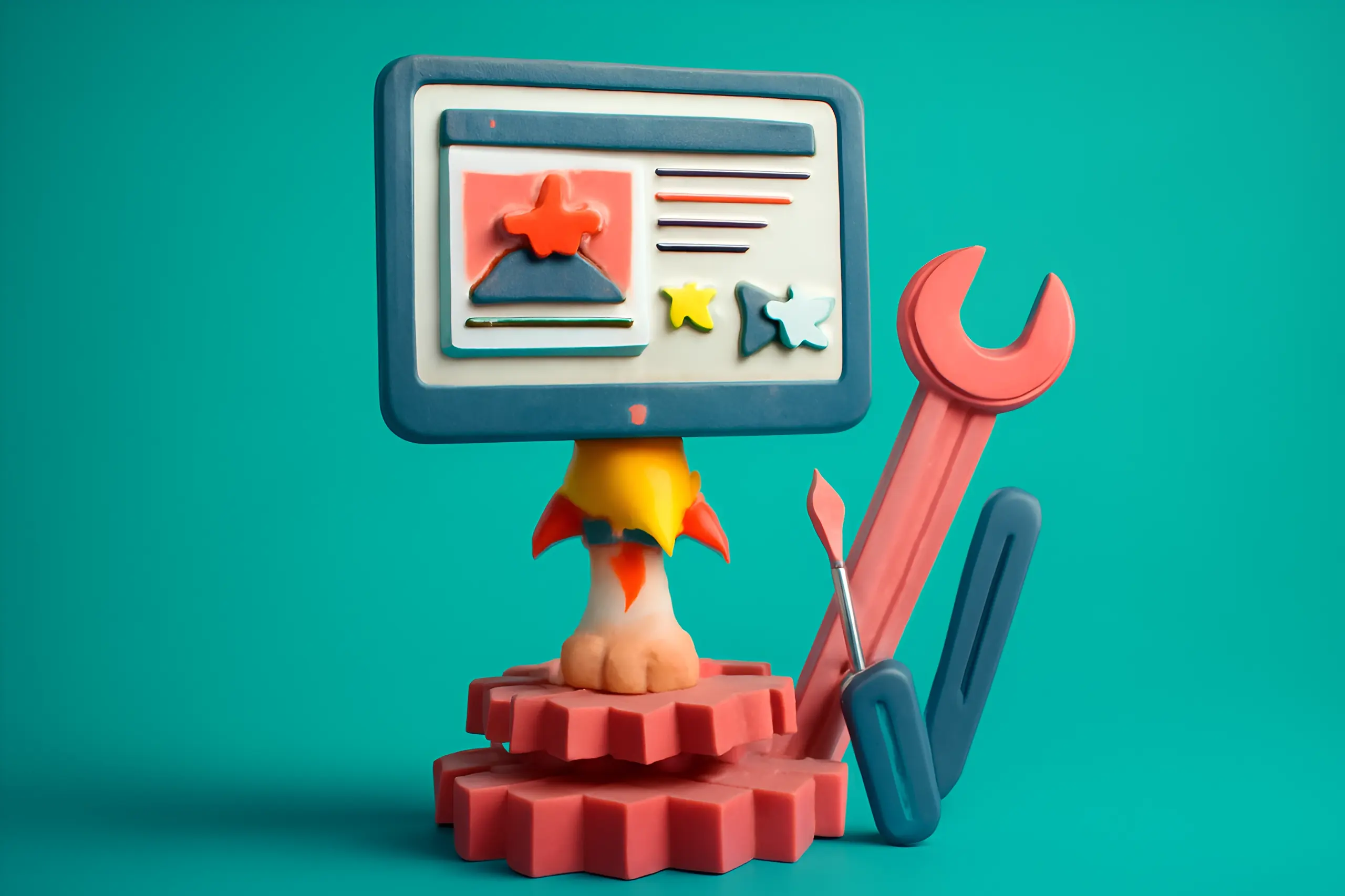 Bunte Computerkunst mit Werkzeugen