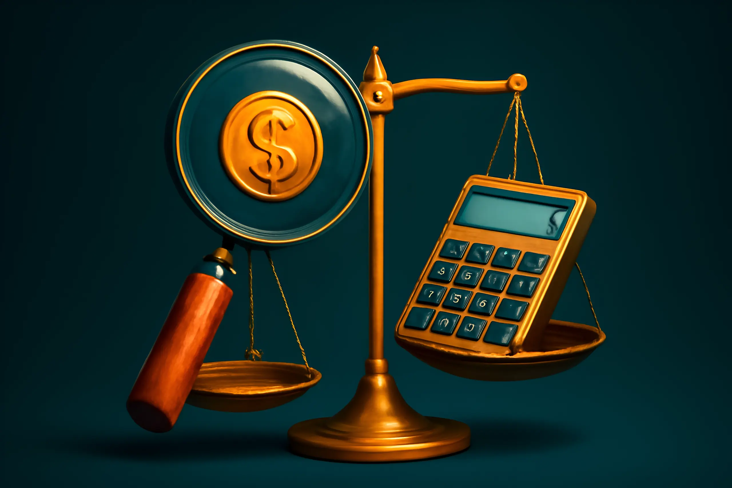 Balance avec calculatrice et loupe