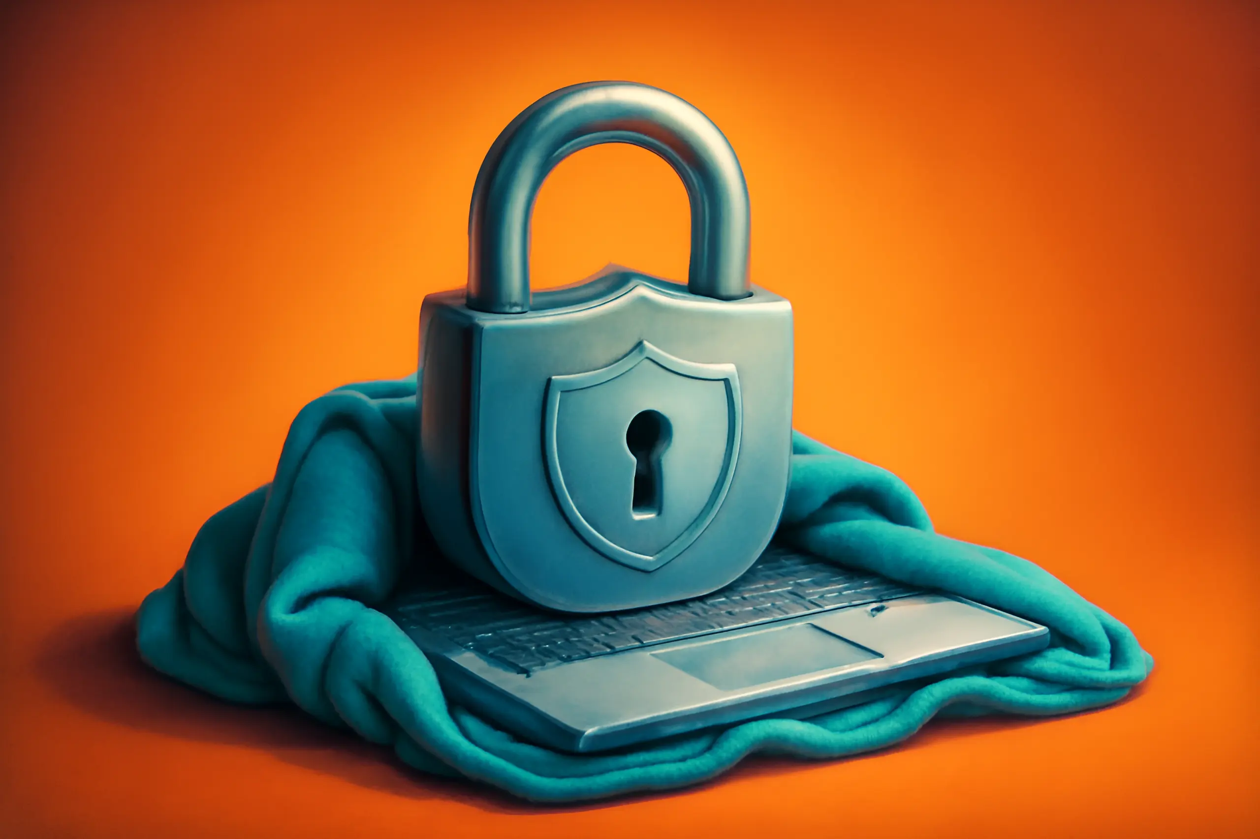 Cadenas numérique de sécurité sur un clavier