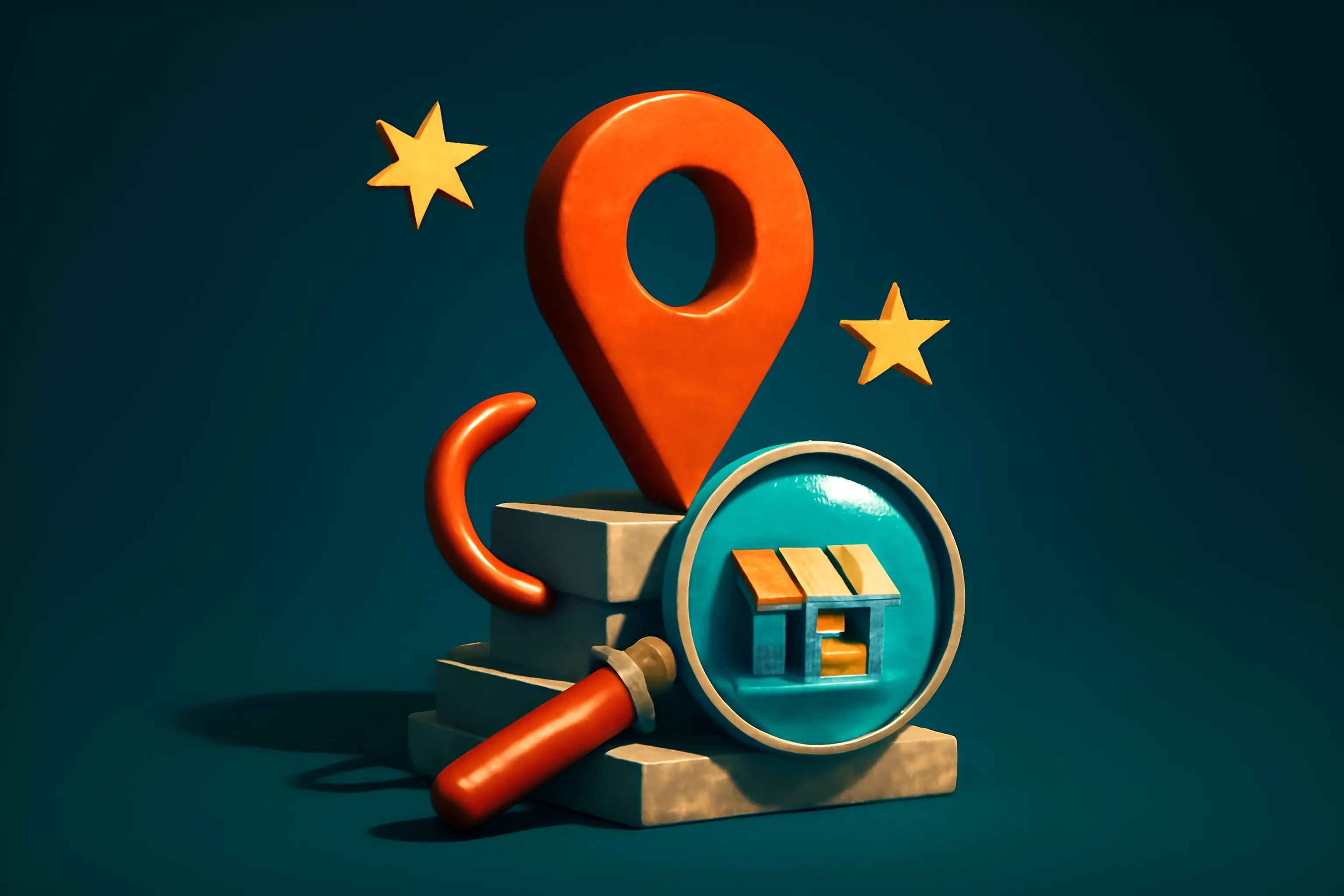 Locatiepin en winkelillustratie