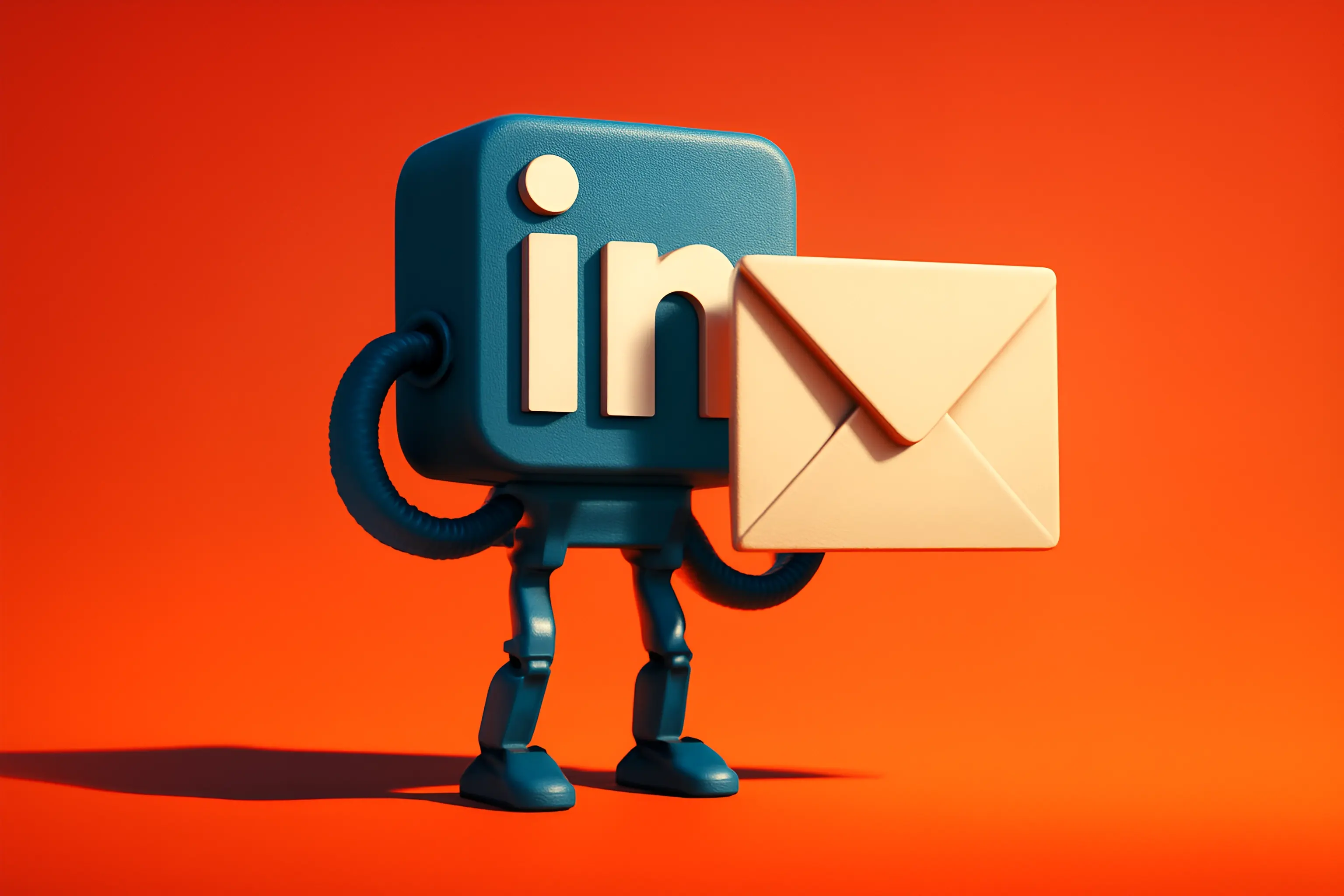 LinkedIn-karakter med konvolut