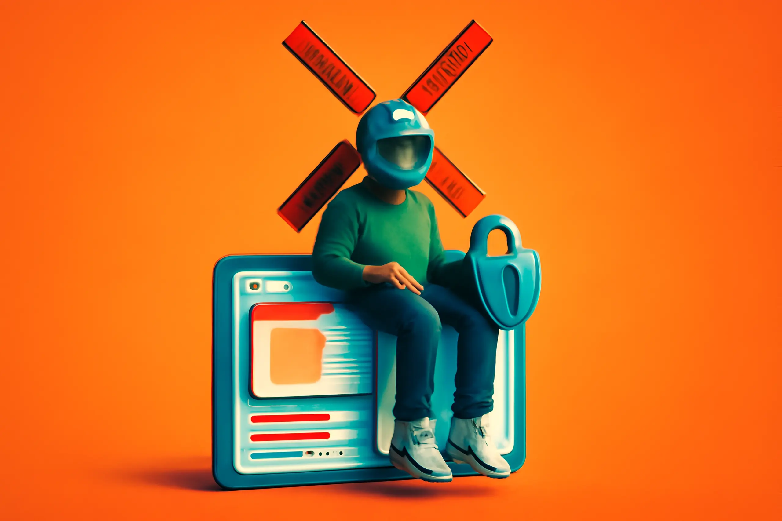 Person representing digital security concepts