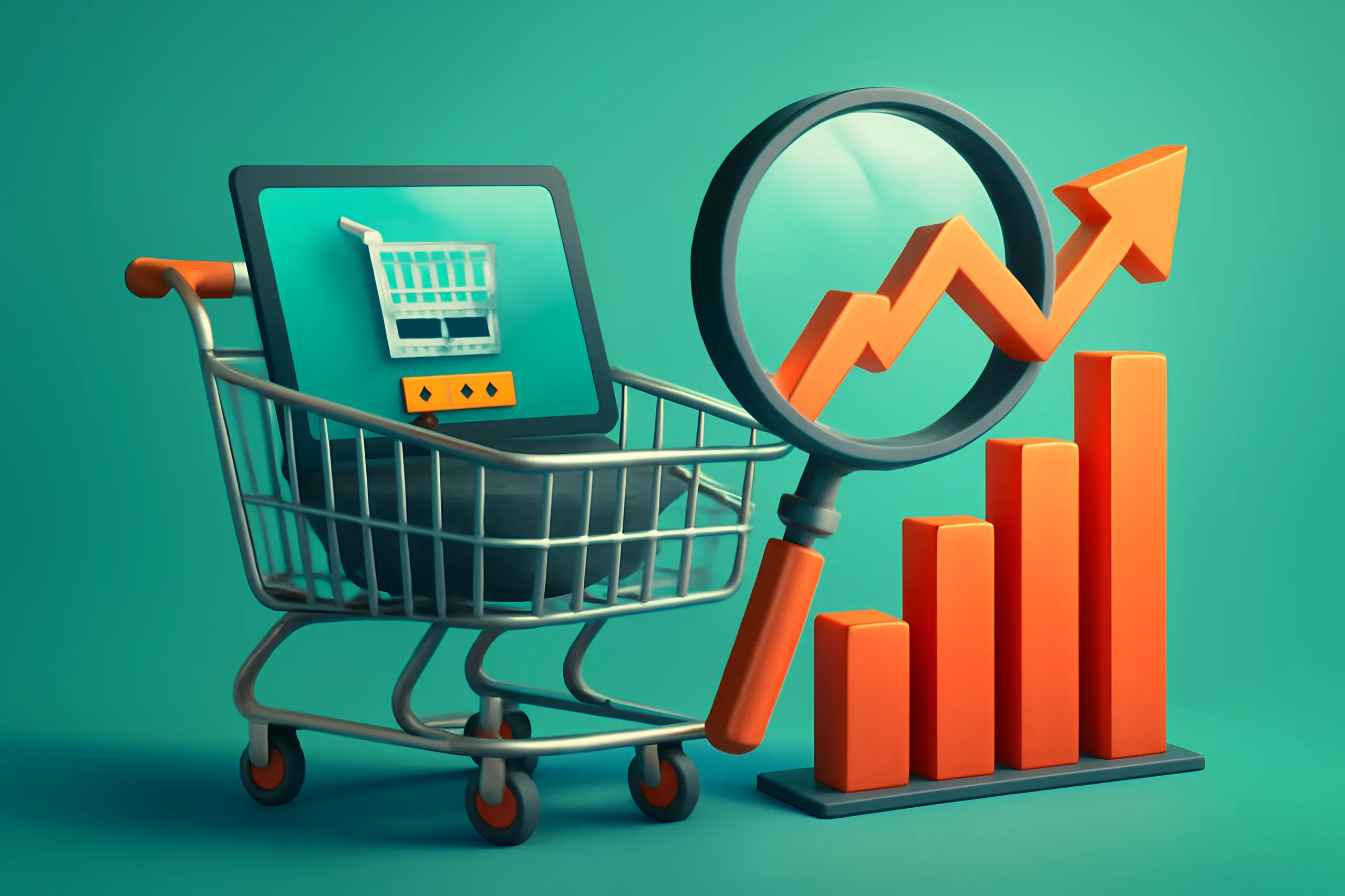 E-commerce-analyse met winkelwagen