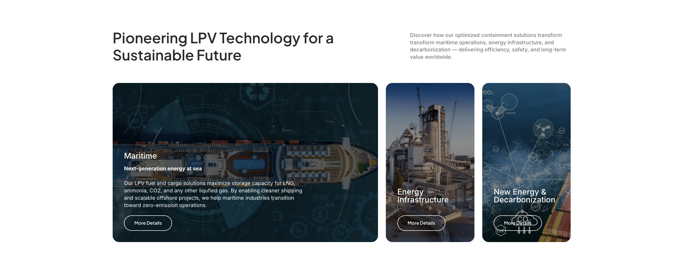 Lattice International website page showcasing their technology with clean, geometric layouts and purposeful motion