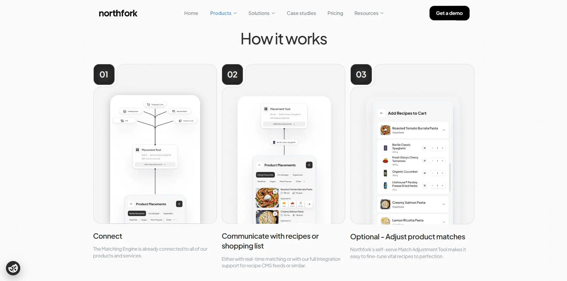 A section of the Northfork website demonstrating their product-led approach and clear audience segmentation.